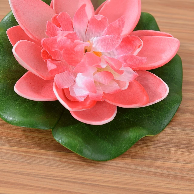 1PC Artificial Lotus Plant Flower Water Lily Floating Flower Lifelike Micro Landscape Colorful Artificial Ornament Garden Decor 1