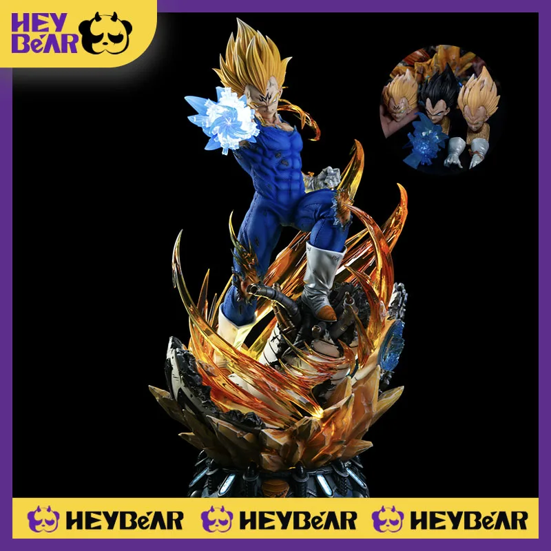 41cm Dragon Ball Z Vegeta Figure GK DBZ Anime Figures PVC Action Statue 3 Heads Collectible