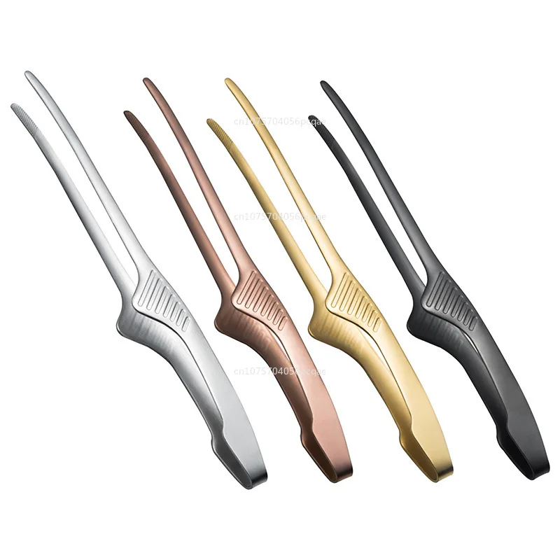 Food Tongs Stainless Steel Portable for Picnic Barbecue Cooking Kitchen