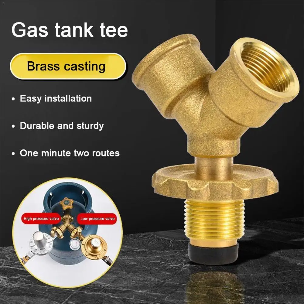 Propane Tank Separator Camping Heater Splitter Propane Tank Splitter Tee 3 Way Y Adapter Connection Kit