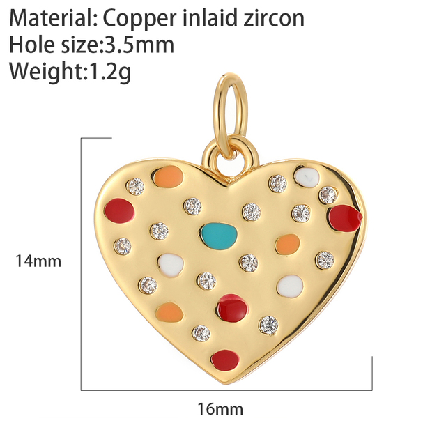 Heart Love Diy Jewelry Charms For Necklace Earring Gold Cute Designer Charms Pendant for Jewelry Making Keychain Supplies