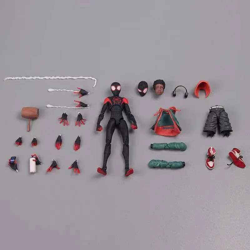 13cm Ml Anime Figure Spider Man Action Figurine Sofbinal Spiderman Miles  Morales Statue Across The Universe Collectble Model Toy - AliExpress