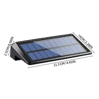 Paquet de 2 appliques murales solaires 4 LED lumières de clôture solaire lumières de pont solaires imperméables extérieures appliques murales pour clôture poste cour voie 2