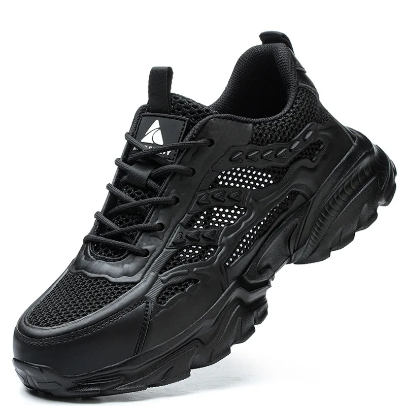summer breathable safety shoes lightweight work shoes for men women working boots with plastic toe insulation 6KV work sneakers 7