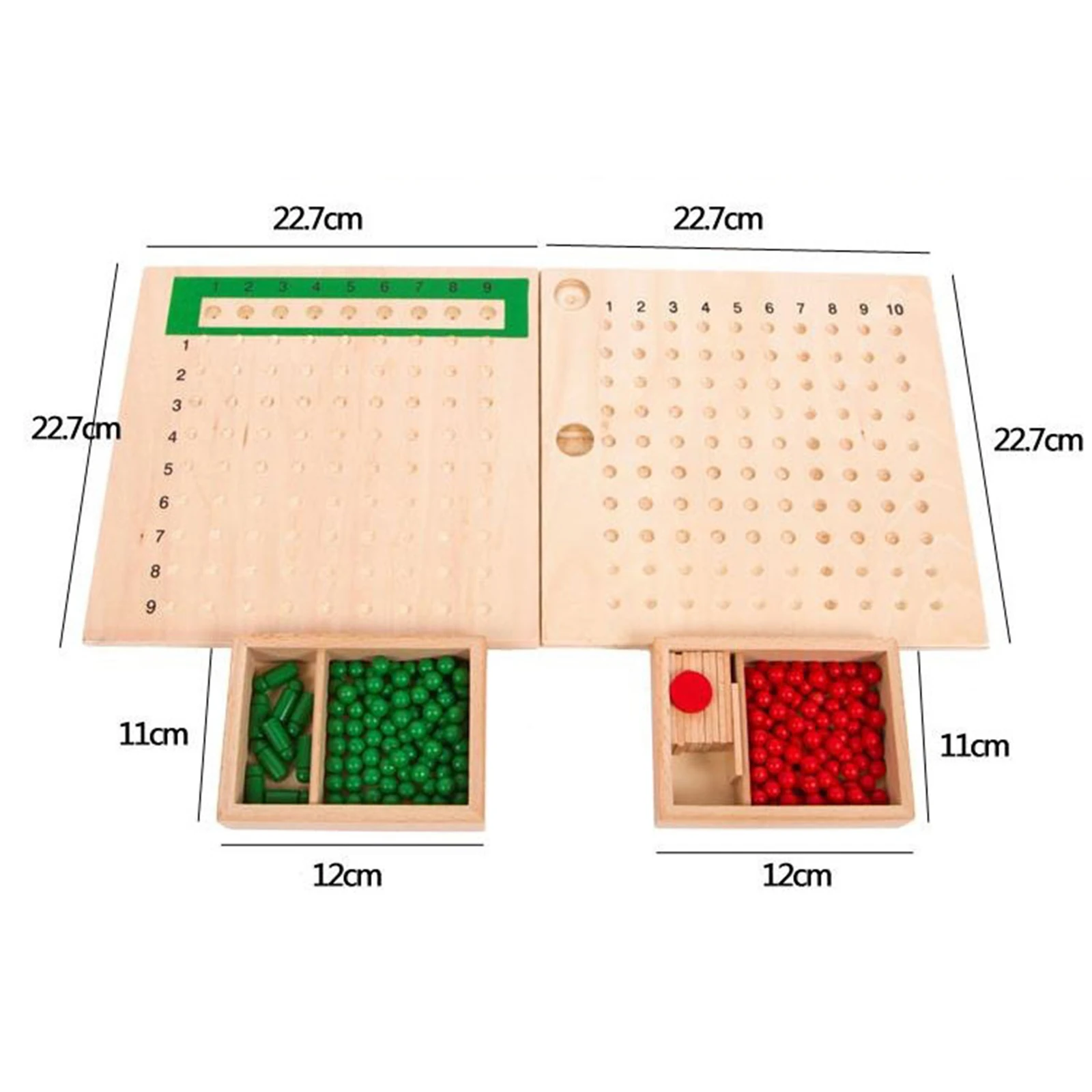 Montessori Math Boards Educational Toy Table Board Game Homeschool Preschool Wooden Math Learning Materials for Children Kids 4