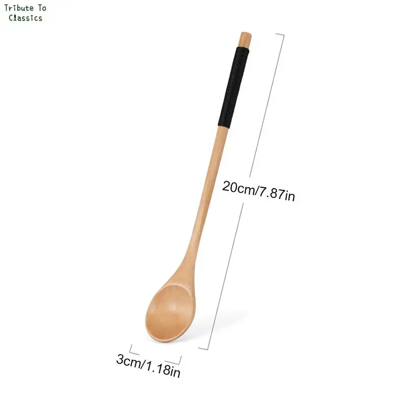 Brauner Holzlöffel Für Kaffee & Tee – Langer Griff, Ideal Zum Umrühren & Portionieren