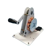 เครื่องกำเนิดไฟฟ้ามือหมุน USB ชาร์จฉุกเฉิน 12V แม่เหล็กถาวรเครื่องกำเนิดไฟฟ้าขนาดเล็กสำหรับกลางแจ้งแคมป์ปิ้ง 50W 3