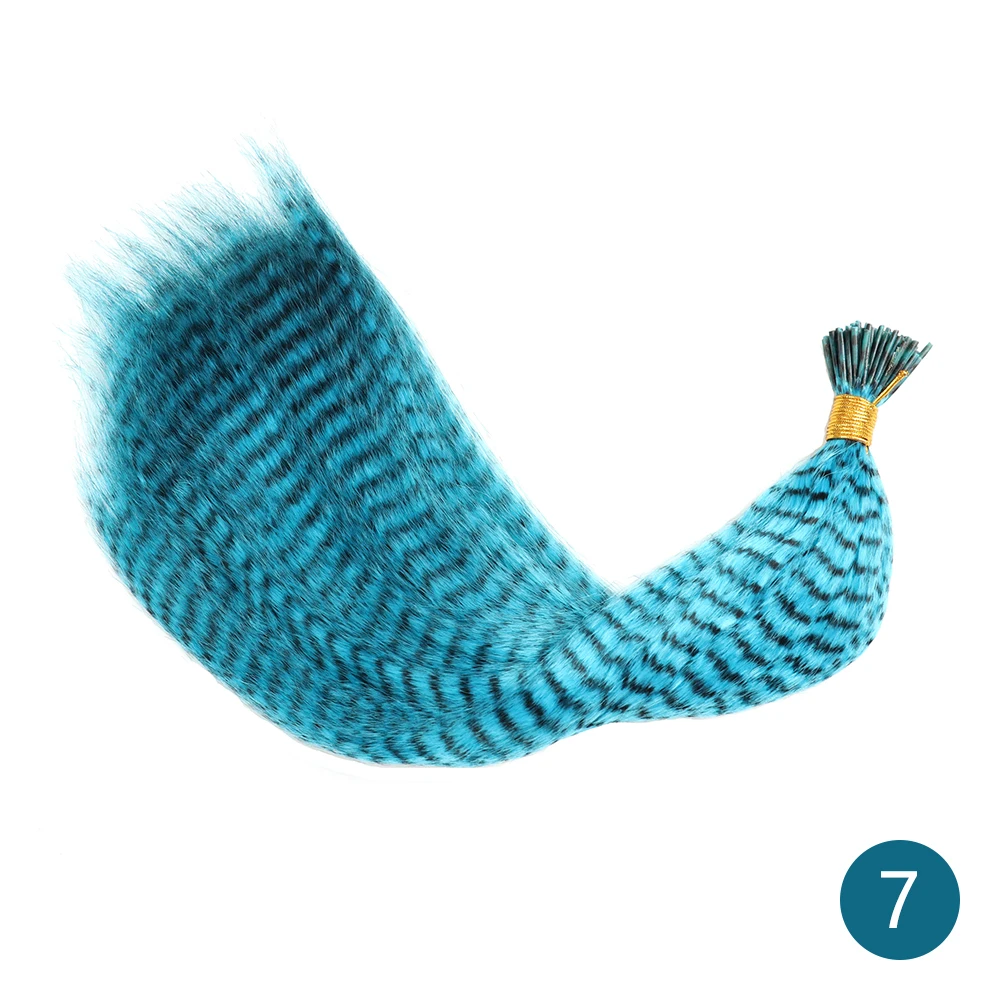 AZQUEEN plume Extension de cheveux 10 pièces faux cheveux je pointe arc-en-ciel cheveux synthétiques 16 pouces postiche plume pour Extension de cheveux