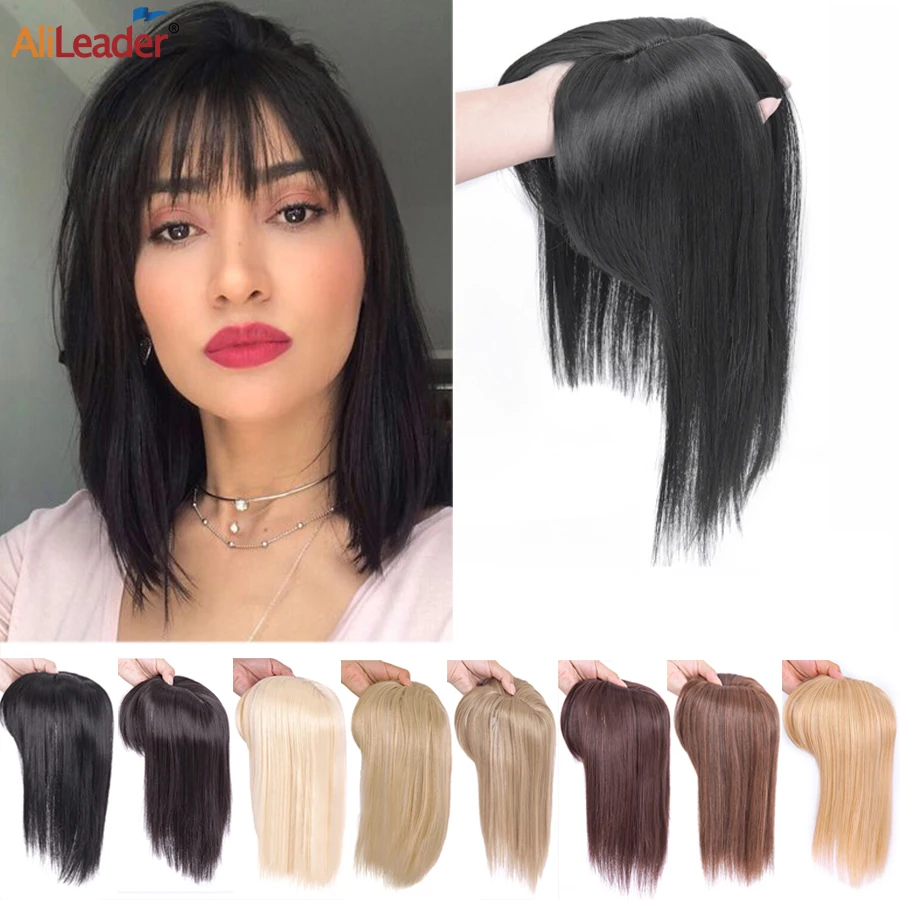 Hair Extensions Synthetic Clip In Hairpiece Fake Hairpieces 3 Clip In One Piece Hair Extension Soft Hairpieces With Bangs For Women