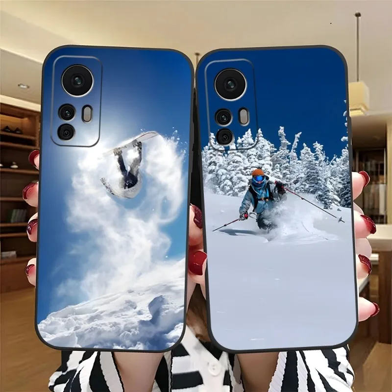 Ski Neige Snowboard Phone Case For Xiaomi 11 11T 9 12 10C 9T 8 9SE 11i Lite Ultra Note10 Poco F3 M4 M3 Pro Back Cover