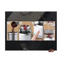 Mini Coffee Machine Semi-Automatic Coffee Brewer Manual Drip Coffe Brewing Equipment Food Processor Coffee Grinder 2