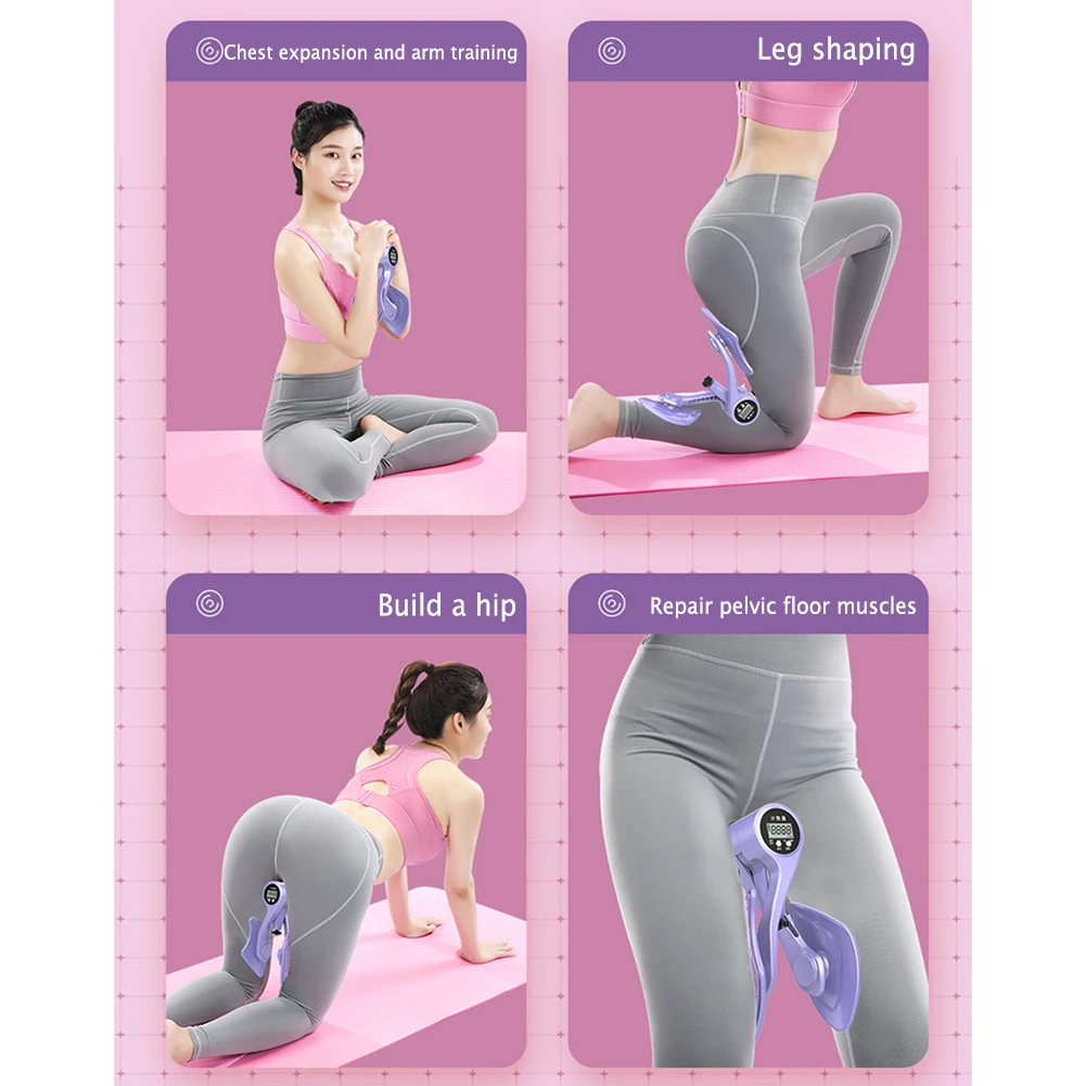 카운터 스키니 다리 클립이 있는 디지털 허벅지 안쪽 운동기, 힘 조절 가능 배터리 전원, 남성 여성 홈 피트니스 장비