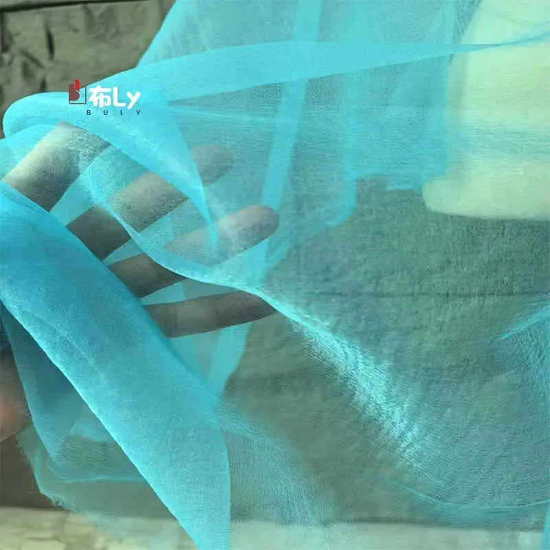 디자이너 웨딩 드레스 퍼프 스커트 수제 DIY 재봉 재료용 주름 투명 버블 메쉬 원단