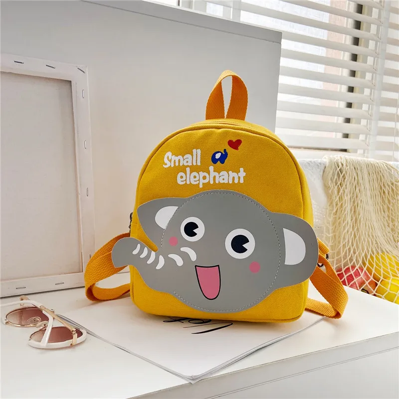 Kids Backpack 1-3-5 Years Boys Girls Cartoon Cute Canvas School Bag for Toddler Kindergarten 1