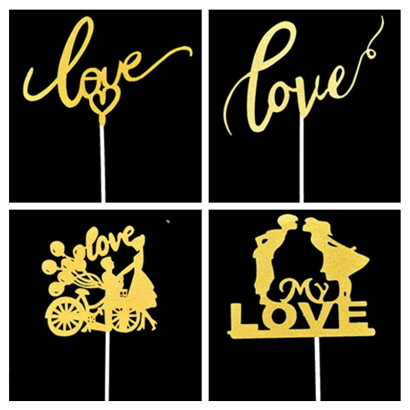 

10pcs Bike Balloons Bride & s Love Wedding Cake Flags Cake Topper For Wedding Anniversary Party Cake Decor