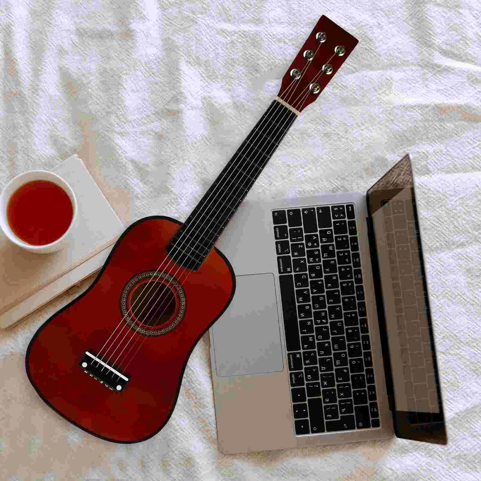 

23 Inch Guitar Vintage Style Acoustic Musical Toy for Children Kids Wood Toys Baby Instrument Funny