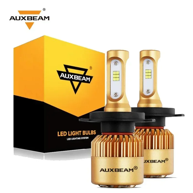 AUXBEAM S3 SERIES H11 9005 9006 9007 LED Headlight Bulbs 72W 8000lm 6500K White Auto Headlamp CSP Led Light Cooling Fan