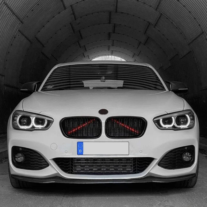 2Pcs Car Strip Sticker Cover Front Grille Trim Strips Car Styling For Bmw F01 F02 F10 F11 F06 F12 F45 F46 F48 X1 5/6/7 Series