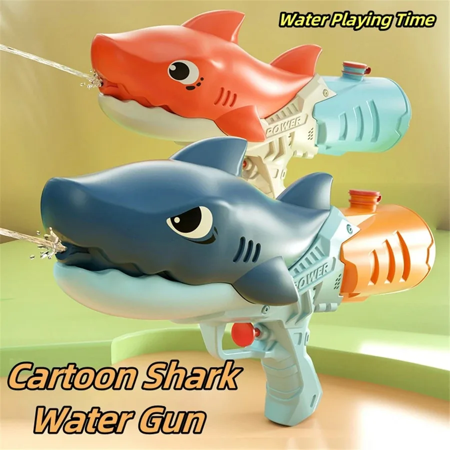 Children's Water Gun Toy Double Nozzle Water Gun Dinosaurs Shark Toy Battle Family Party Game Pool Beach Toys water guns