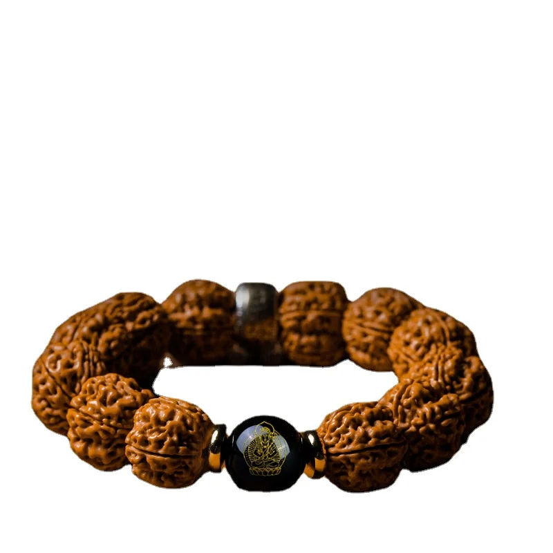 

Full Meat Big Rudraksha Beads Boutique Original Seed Cultural Artifact Prayer Beads Bracelet Playing Hand Toy Bracelet Men's