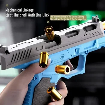 Csnoobs G17 Dual-mode Toy Gun Laser Version Automatic Shooting Radish Gun Shell Ejection Soft Bullet Pistol CS Weapons for Kids 1