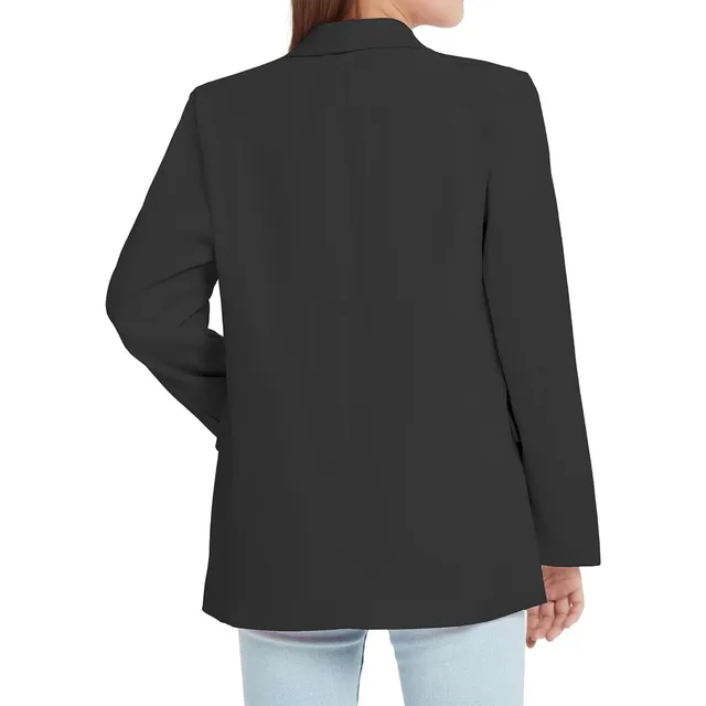 3-14 Years Kids Girls Blazers Long Sleeve Shawl Collars Formal Blazers Suit Jacket Open Front Cardigan Coats For Kids Children 4