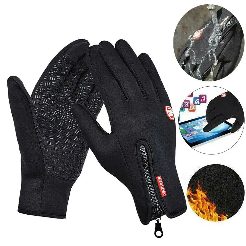 

Non-Slip Cycling Gloves Outdoor Splash-proof Warm Waterproof Gloves Sport Windproof Touchscreen Mitten Fishing