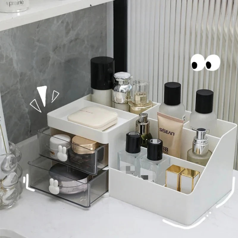 Multifunctional Desktop Organizer with Drawer and Pen Holder