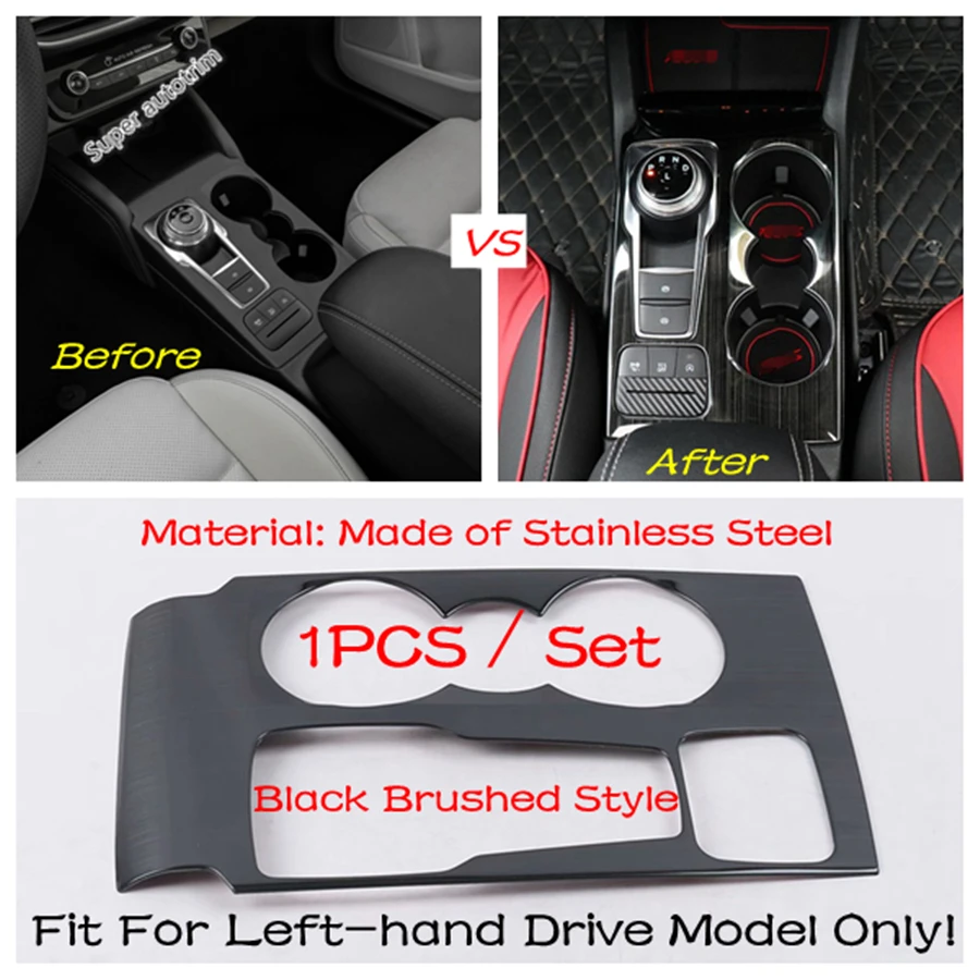 Decorare Auto Gear Per Vauxhall Mokka 2013 2014 2015Car Center Console Pannello di controllo Rivestimento Interni Accessori per lo styling Acqua Copertura Trim (Colore : Carbon fiber