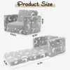 Toddler Couch 2 in 1 Folding Kids Sofa Glow in The Dark Comfy Sleeper Chair Plush Toddler Chair Indoor Kids Furniture 6