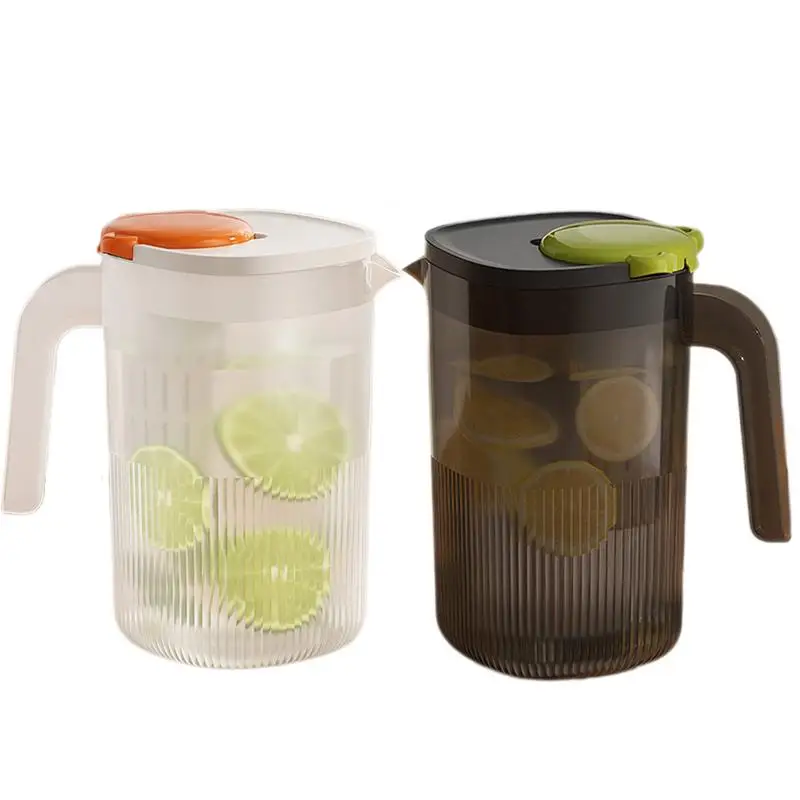 Water Pitcher Large Capacity Cold Water Pitcher 2200ml With Handle Fridge Iced Drink Kettle Beverage Jar Cold Tea Containers
