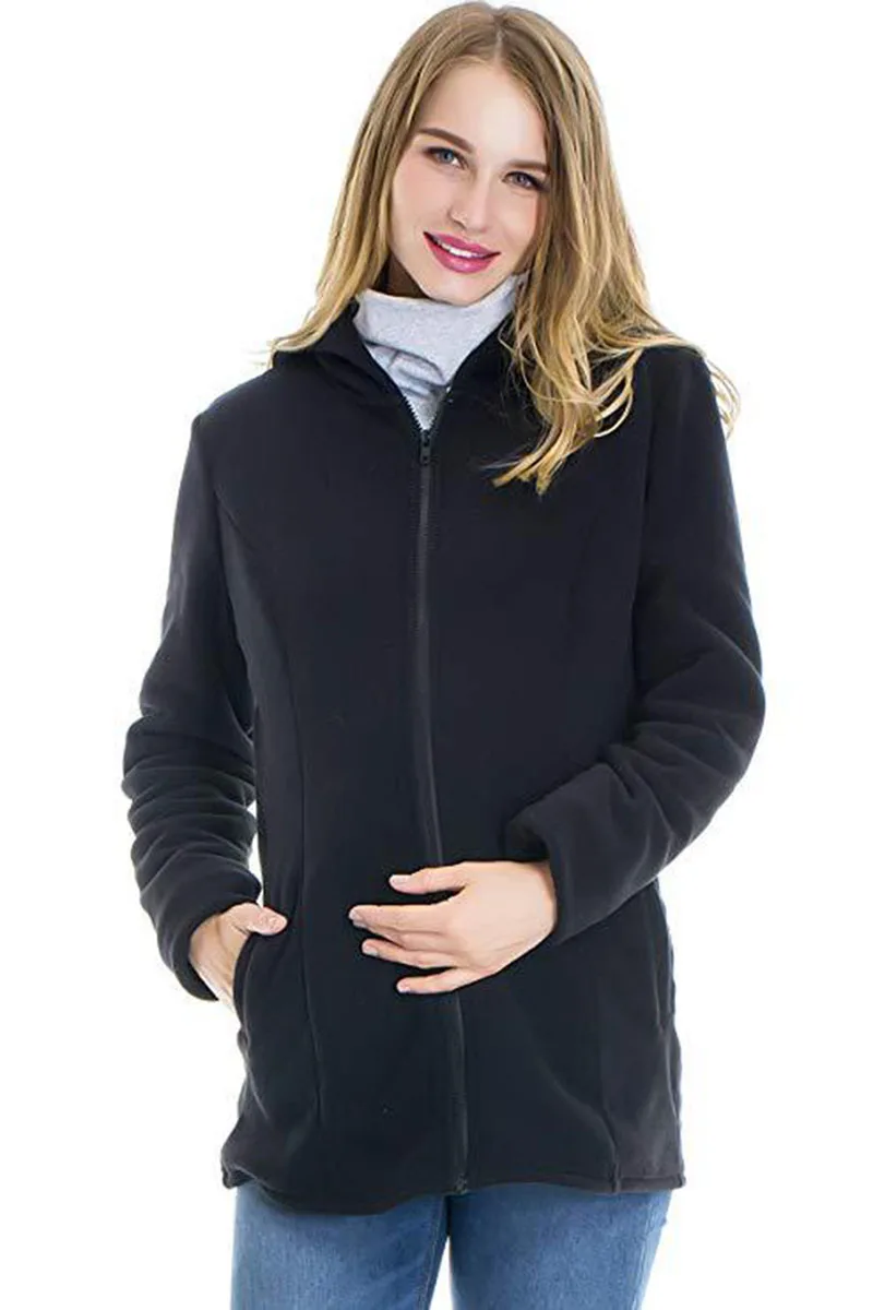European And American Pregnant Women's Kangaroo Mother's Sweater Autumn And Winter Women's Baby Bag Sweater