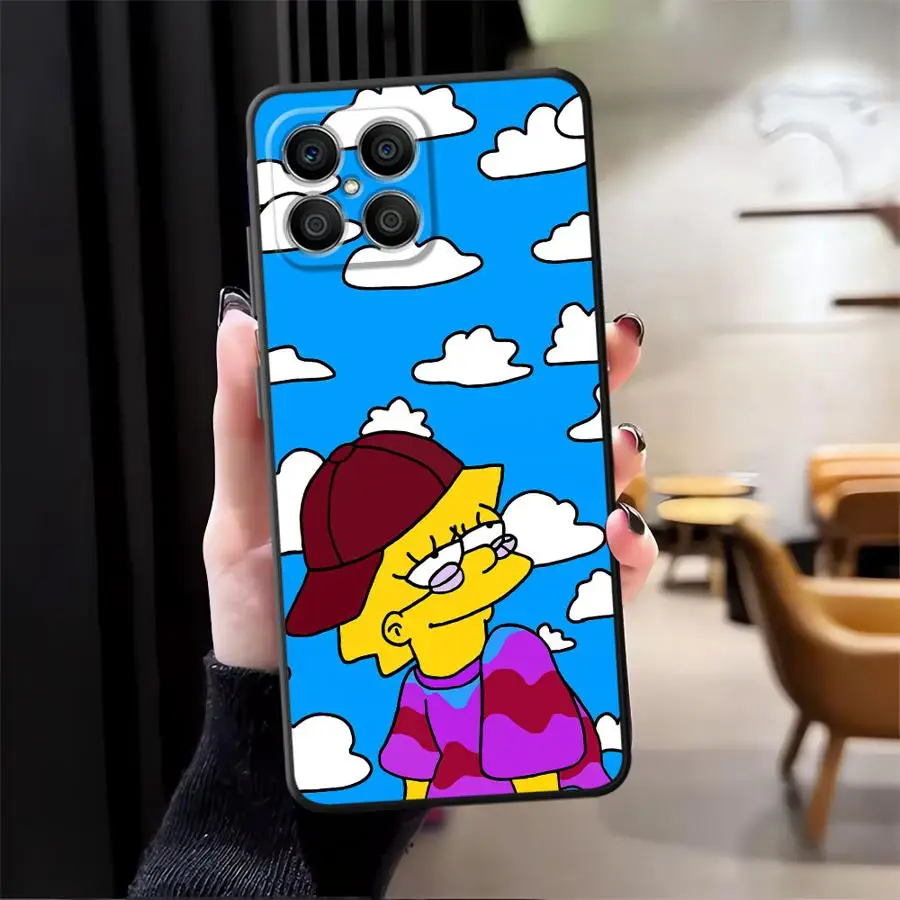Black Soft Phone Cover with Funny Homer Simpson Design