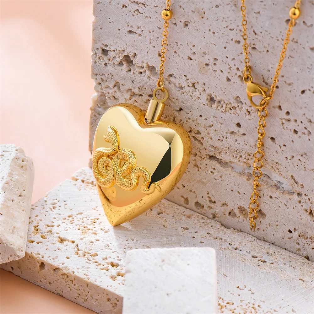 High Quality Lana Del Rey Heart Necklace Classic Luxurious Exquisite 3-Color Stainless Steel Multifunction Pendant