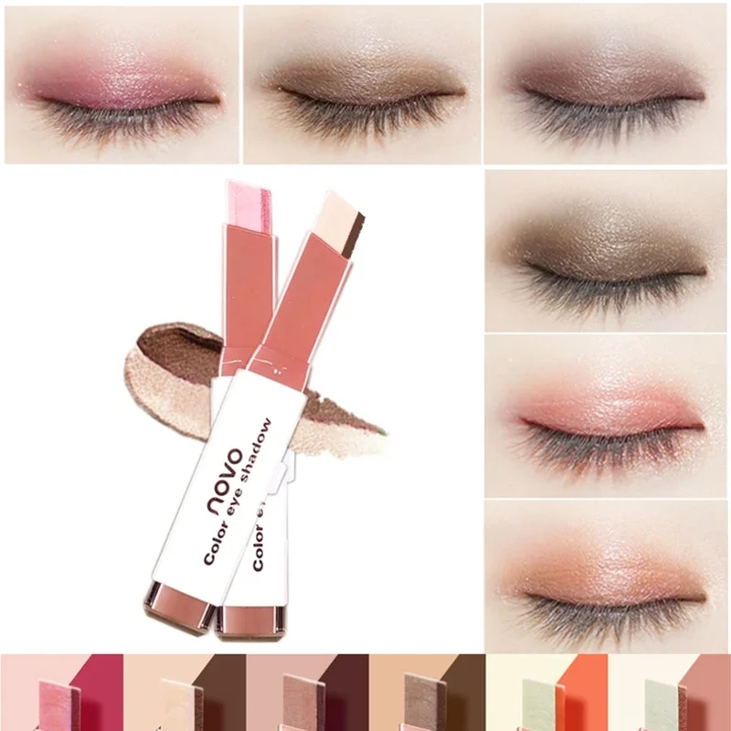 Eyeshadow Stick Stereo Gradien Shimmer Double Color Eye Shadow Cream Pen Waterproof eyeshadow stick eye shadow stick
