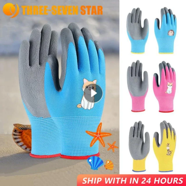 Gants de protection amusants pour enfants, dessin animé, latex, épais,  résistant à l'usure, antidérapant, jardinage, ménage, accessoire -  AliExpress