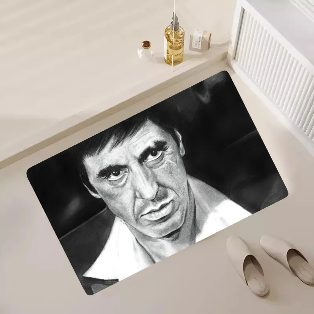 Scarface 1983 필름 알 파치노 영화 바닥 매트, 침실 주방 문짝 목욕 하우스, 초흡수성 발 미끄럼 방지