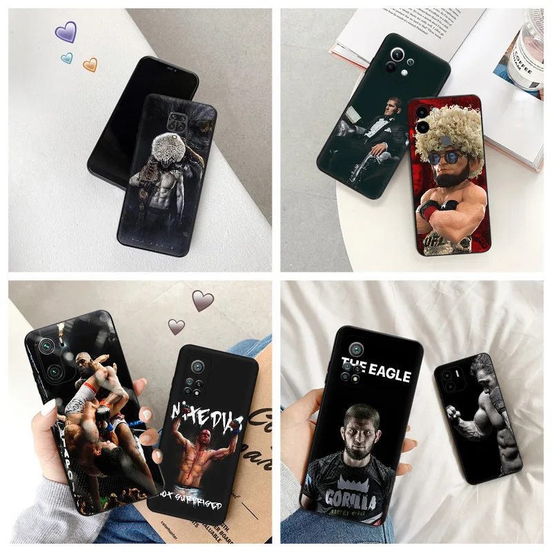 Custodie Morbide In Silicone Per Redmi 12 12C 10 10C 10A 9 T 9A 9C 9I K40 K50 K60 A1 A2 Khabib Nurmagomedov Xiaomi Mi Cc9 C51