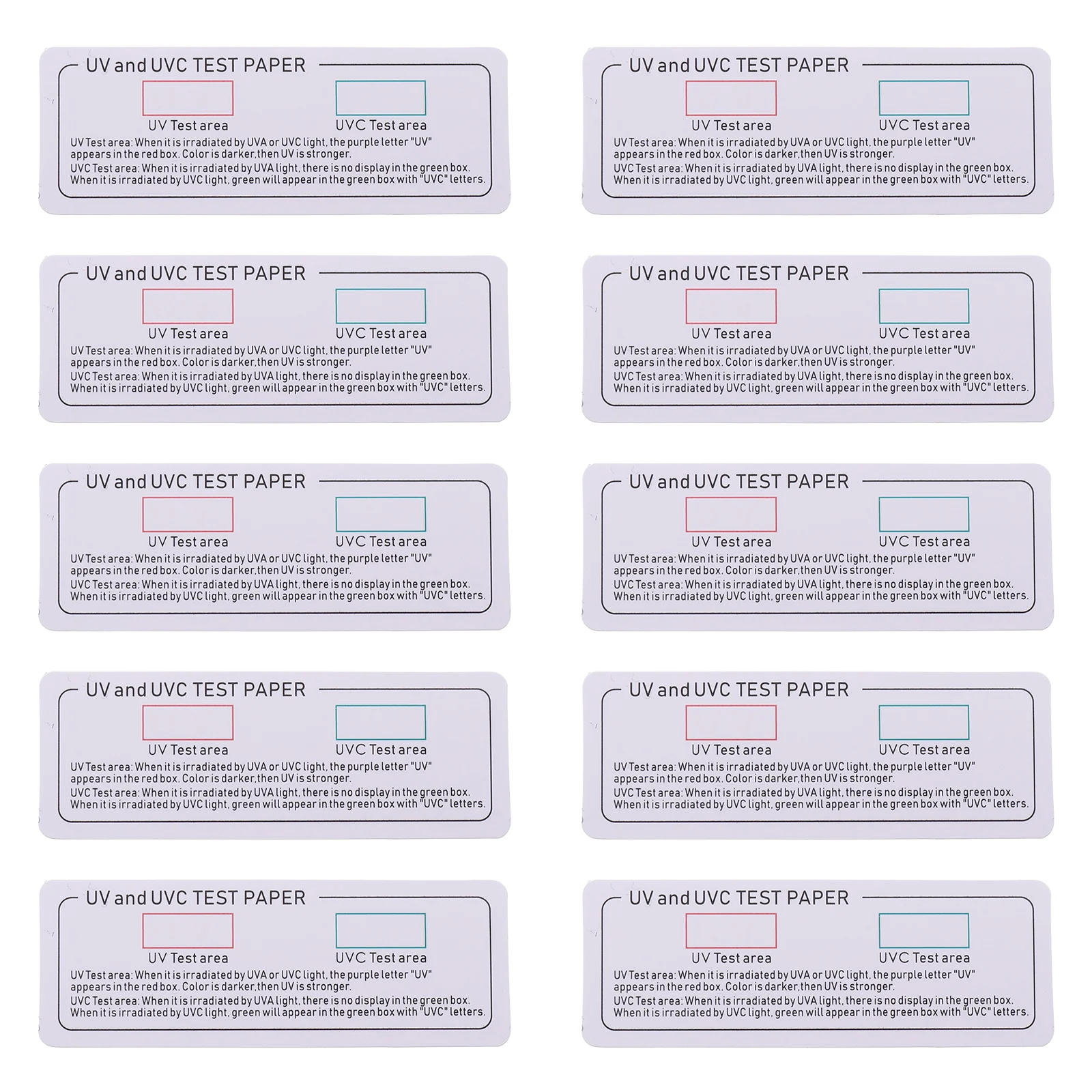 

Discoloration Detection Card Light Effect Tester UV Cards Strips Papers Premium Device