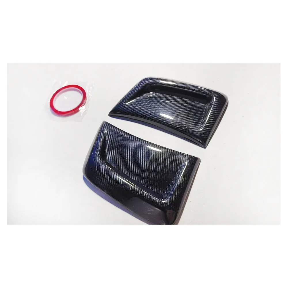 탄소 섬유 전면 공기 통풍구 트림 커버 스티커 벤츠 C 클래스 W204 C63 AMG 2008-2014 범퍼 액세서리