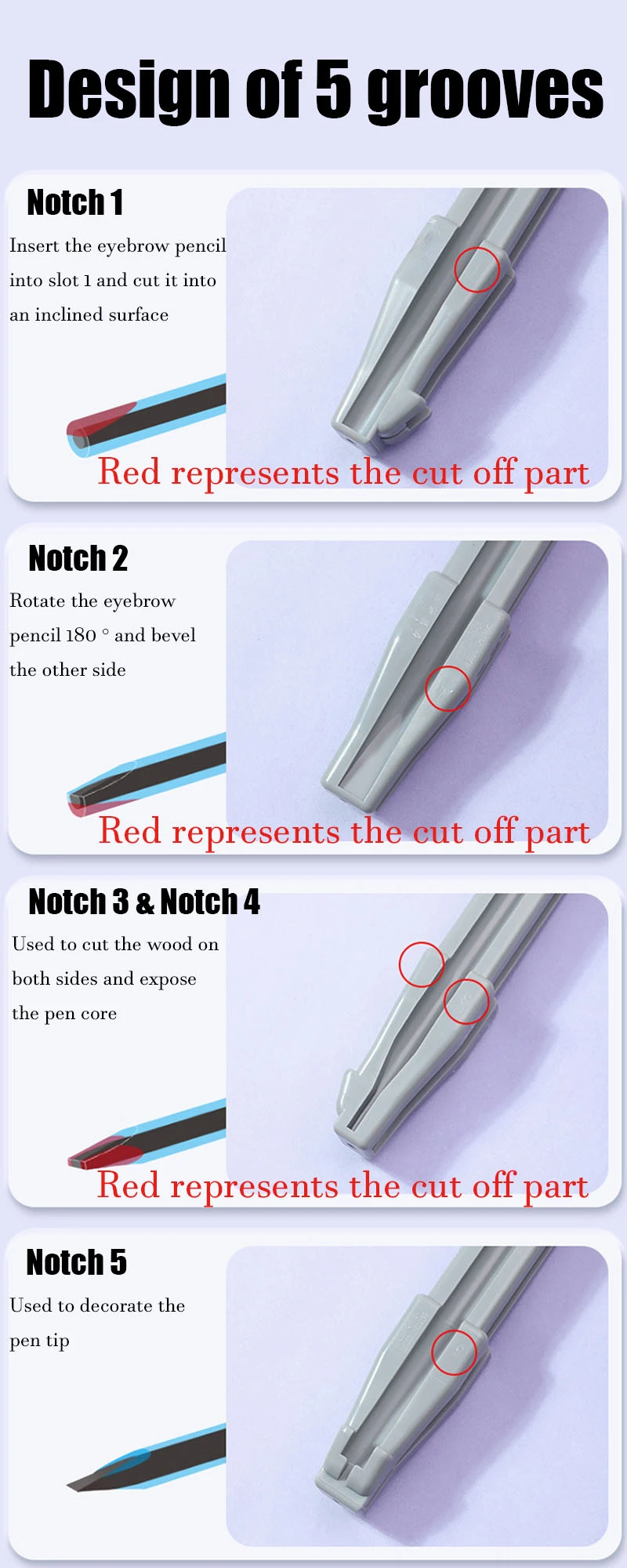 New Design Microblading Eyebrow Pen Sharpening Tip Thin Tool for Semi-Permanent Eyebrow Makeup Profiler Pen Makeup Tool