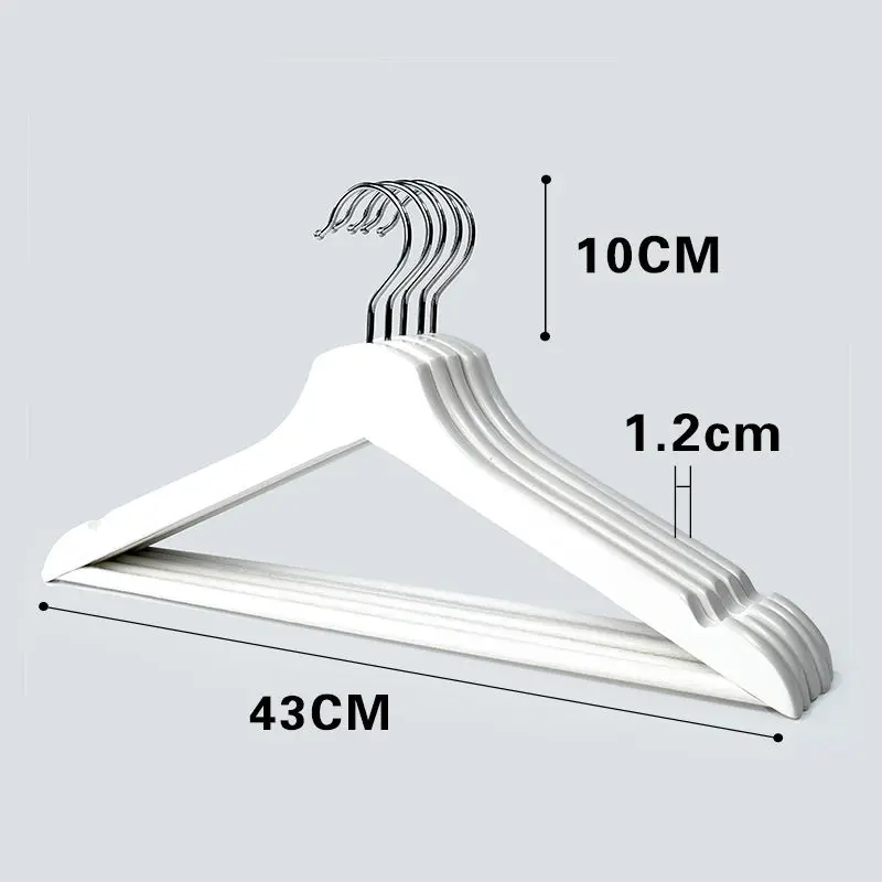 Wooden White Hangers Adult Hotel Clothes Store Cloakroom Wardrobe