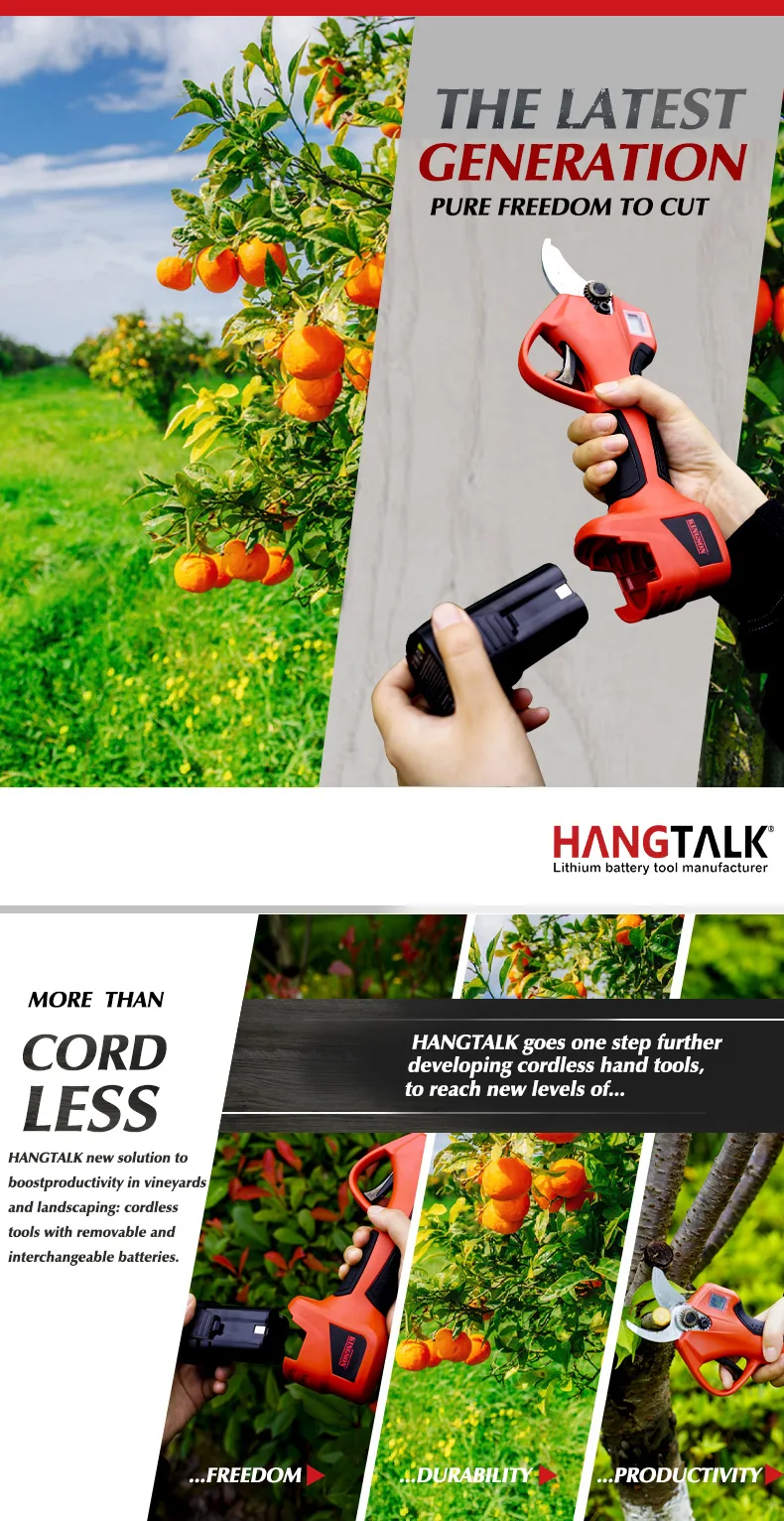 High Branch Scissors Safety Electric Pruner Shear And Battery Pruner Multi Purpose Garden Pruning Tools