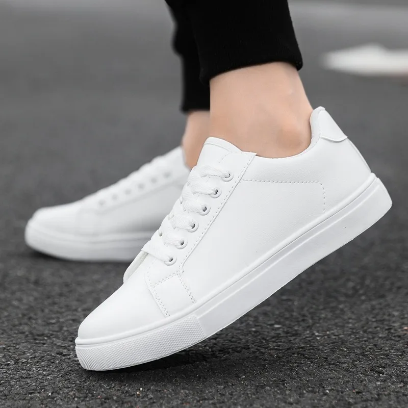 Luxury Brands Mens Shoes Casual Leather Shoes Lace Up Flats Trend Non-slip Sneakers Low Top Vulcanized Shoes Plus Size 48 Shoe 5