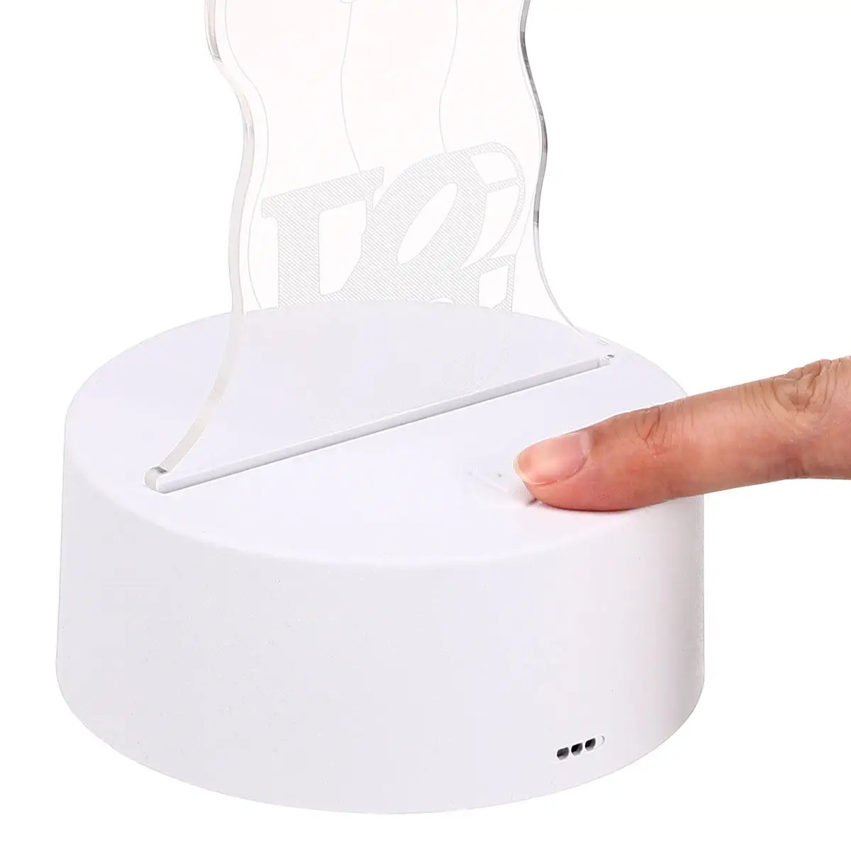 1개 LED 하트 3D 램프 일루전 터치 스위치 7색 야간 조명 오토바이 패턴 안전 수면 장식 어린이를 위한 완벽한 선물