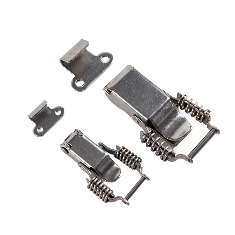 Description Picture 4 of itemStainless steel 304 spring hasp toolbox toggle latches lock wood suitcase buckle hinges Furniture Hardware Accessories
