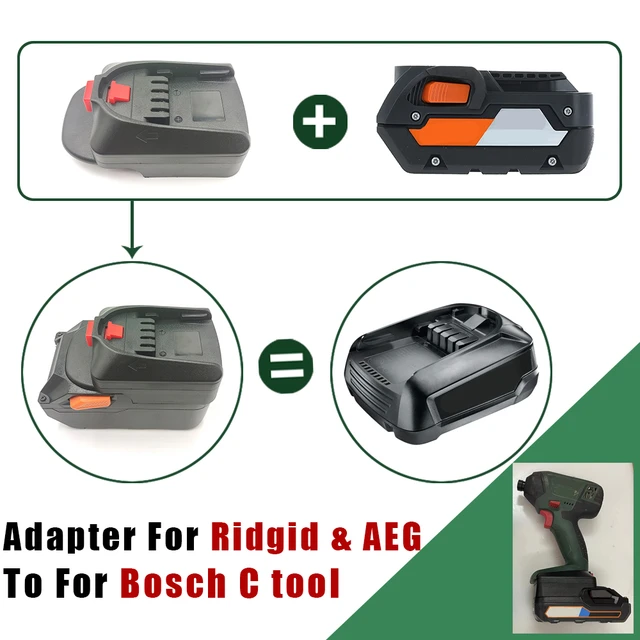 Battery Adapter Converter For Ridgid & AEG 18V Li-ion Battery To