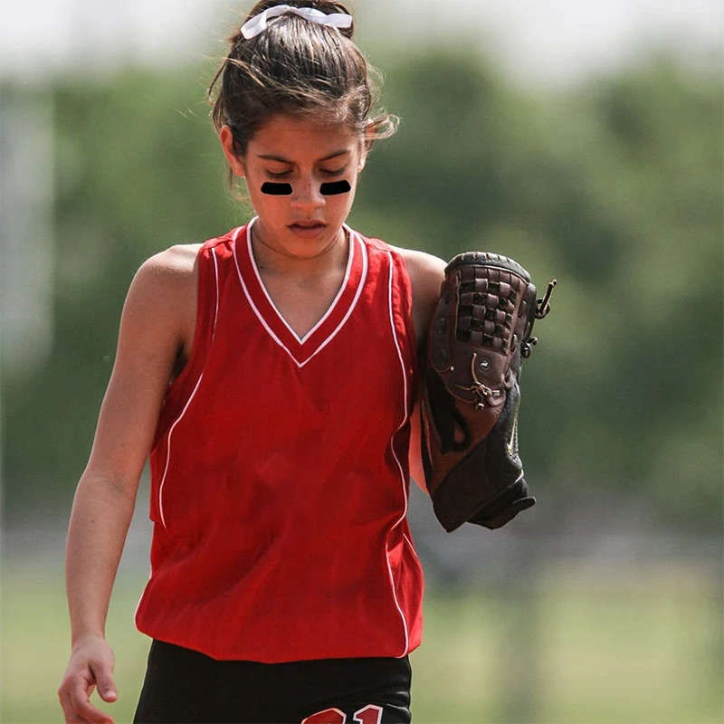 Baseball Eye Black Stickers 100PCS Breathable Under Eye Football Strips Sports Stickers For Girls Boys Adults Kids Sport
