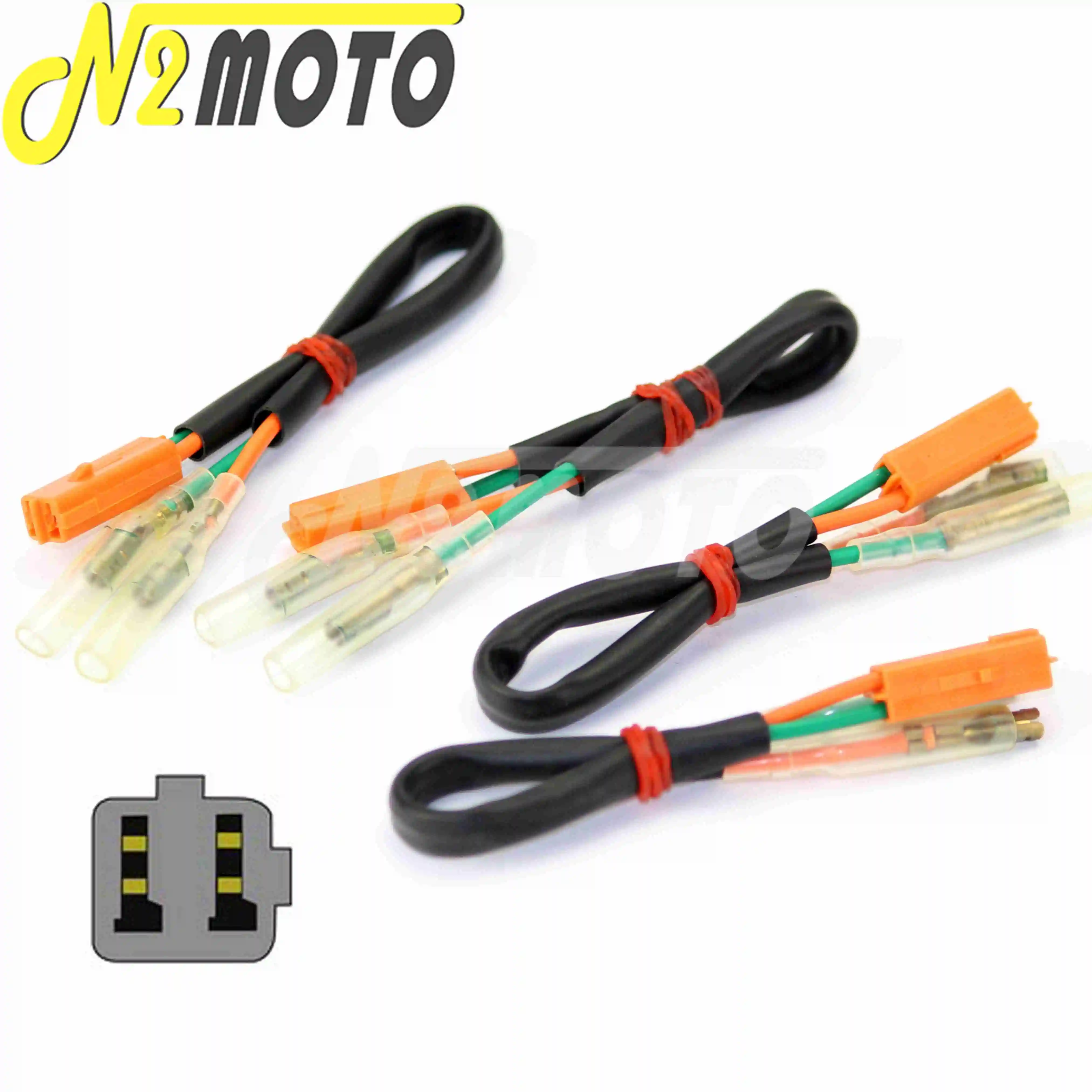 Motorcycle Turn Signal Wire Adapter Plug Connector For Kawasaki Z750