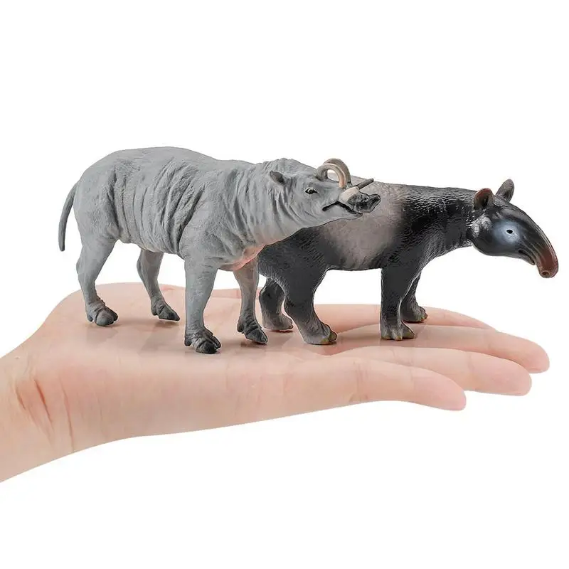 

Азиатская модель Tapir/Babyrousa, реалистичные модели животных из искусственного пластика в джунглях, игрушки для малышей